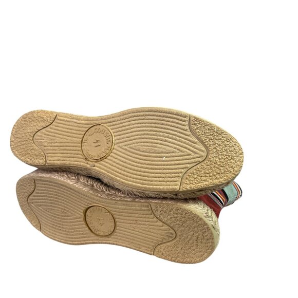 Cousu Main France Hi Top Lace Up Espadrilles Striped Size EU 41, US Women's 10 - Picture 7 of 9